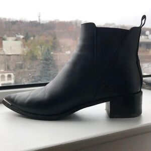 Acne Studios Jensen Black Leather Ankle Boots Size 39